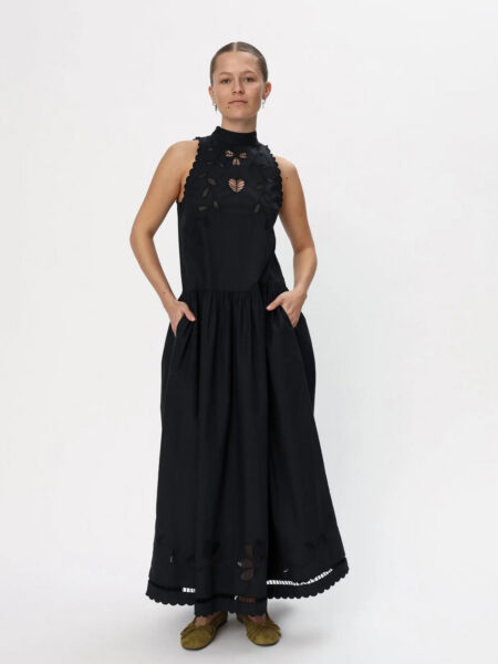 Embroidery Anglaise Maxi Strap Dress
