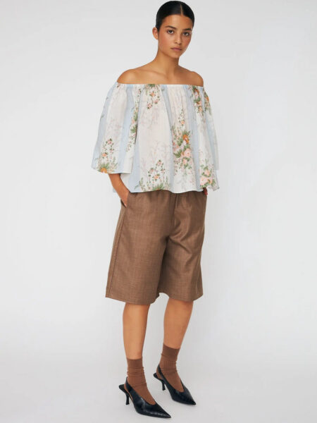 Loose Blouse with Drop Shoulders