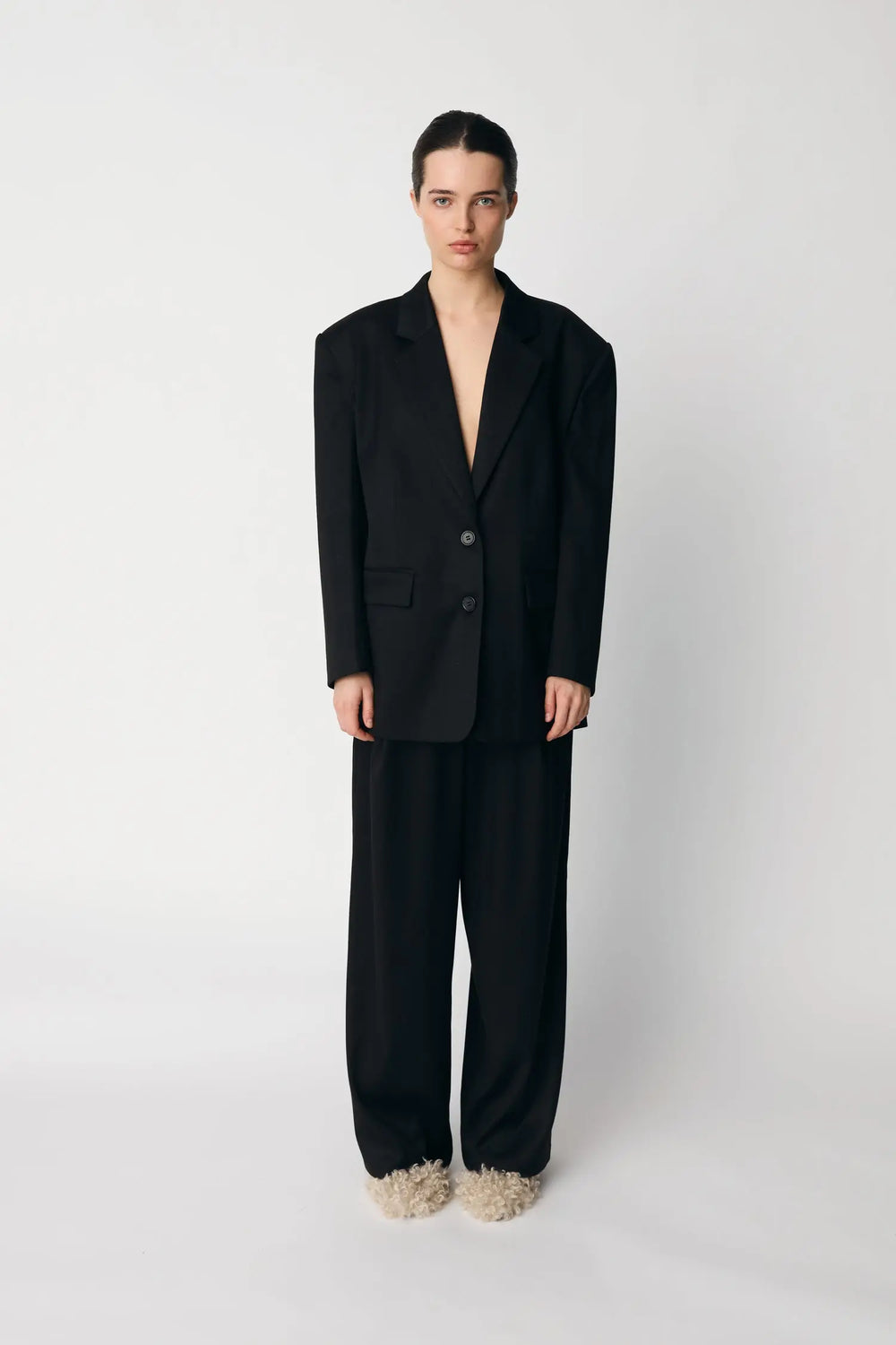 Mid Waist Loose Suiting Pant - Image 3